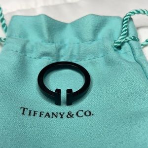 Tiffany & Co. Black T Square Ring